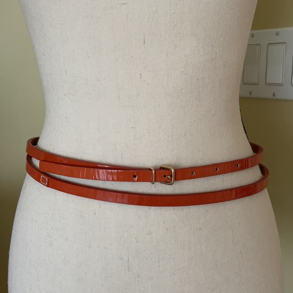 J Crew Patent Leather Double Wrap Belt - Picture 2 of 10